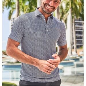 NWT Collars & Co Dress Collar Polo Shirt Mens Stretch Performance Sz XL